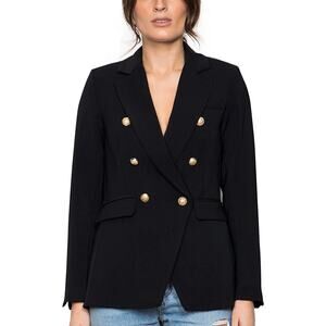 Wish Navy Expectations Blazer M 12 Double Breasted  Oversized Boxy New